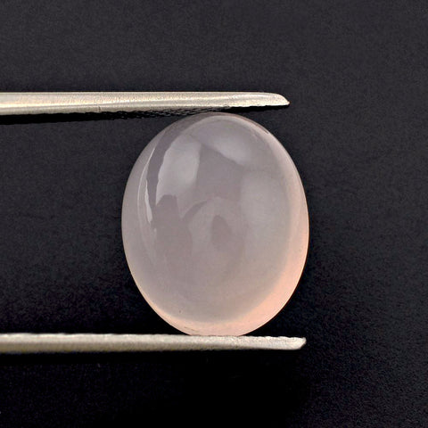 Natural rose quartz oval cut cabochon 13x11mm loose gem