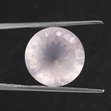 rose quartz round concave cut 12mm loose gemstone
