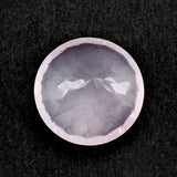 rose quartz round concave cut 12mm natural gem