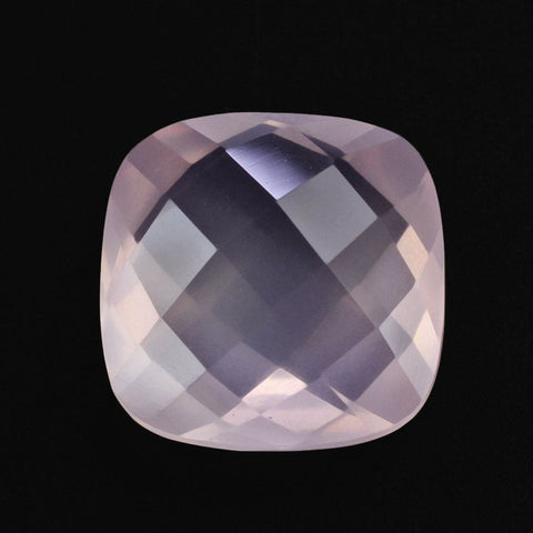rose quartz cushion checkerboard briolette 10mm gemstone