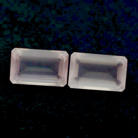 rose pink quartz octagon emerald cut 6x4mm loose gemstone
