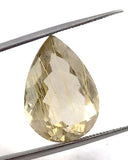 Natural golden rutile quartz pear cut 14x9mm gemstone