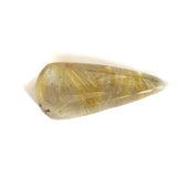 natural golden rutile quartz pear cut cabochon 39x17mm jewel