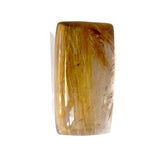 Golden rutile quartz cushion rectangle cut cabochon 36x19mm loose jewel