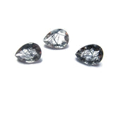 black rutile quartz pear cut 8x6mm genuine jewel