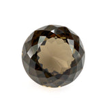 Natural smokey quartz round portuguese cut 12mm loose gemstone