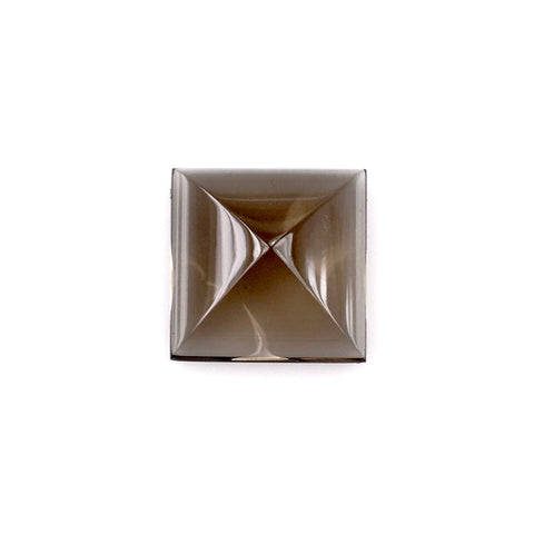 natural smokey quartz square pyramid cut cabochon 10mm gemstone