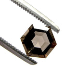 smoky quartz hexagon gemstone