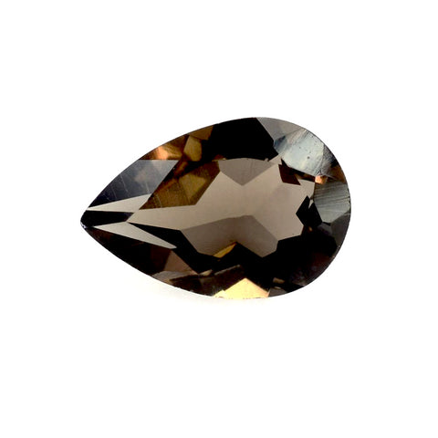 Smoky quartz brown pear cut 14x9mm loose gemstone