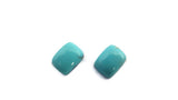 Turquoise octagon cushion cabochon - 9x7mm